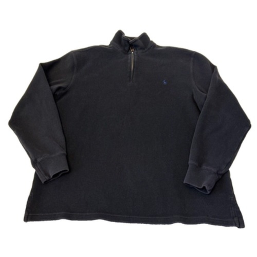 Polo by Ralph Lauren Men's Long Sleeve 1/4 Zip Mock Neck Pullover Size XL Black